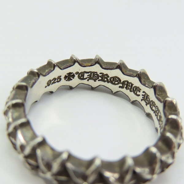 実際に弊社で買取させて頂いたCHROME HEARTS/クロムハーツ TINY 5POINT STARBAND/タイニー 5ポイント スターバンド リング 21.5号の画像 6枚目