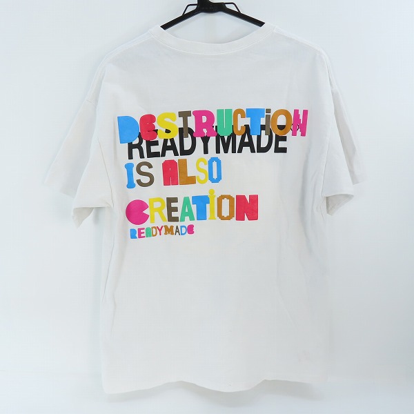 実際に弊社で買取させて頂いたREADYMADE/レディメイド COLLAPSED FACE T-SHIRT/Tシャツ RE-CO-WH-00-00-143/Lの画像 1枚目