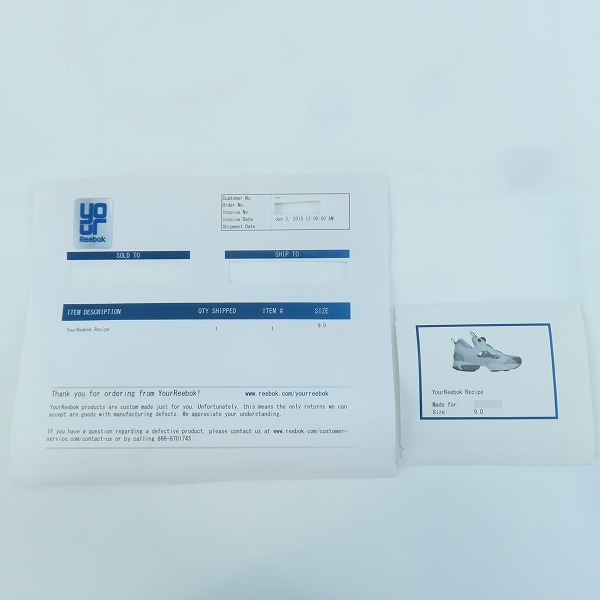 実際に弊社で買取させて頂いた【未使用】Reebok/リーボック ポンプ フューリー スニーカー 023501/27の画像 7枚目