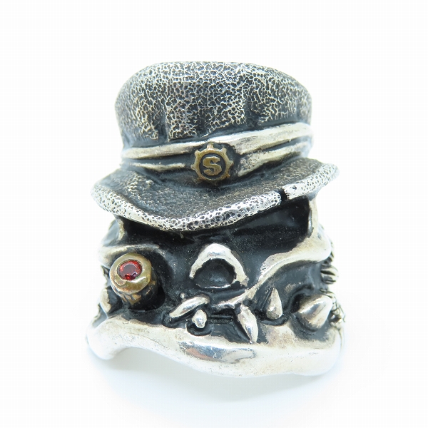 実際に弊社で買取させて頂いた【ギャラ付】STARLINGEAR/スターリンギア 2021 ハロウィン Mr.ハイド コパーシガー Sギアロゴ リング/ガーネット 20.5-22号の画像 1枚目