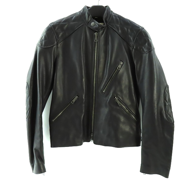 実際に弊社で買取させて頂いた【未使用】BURBERRY BRIT/バーバリーブリット レザー シングル ライダースジャケット/L