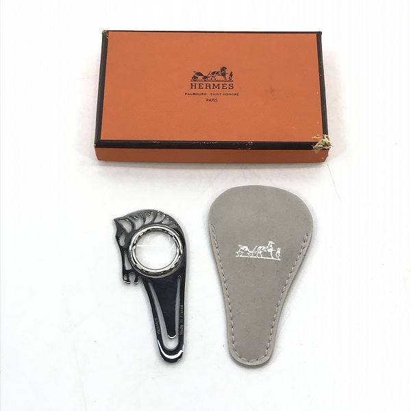 実際に弊社で買取させて頂いたHERMES/エルメス ホースモチーフ ルーペ付き ブックマーカーの画像 6枚目