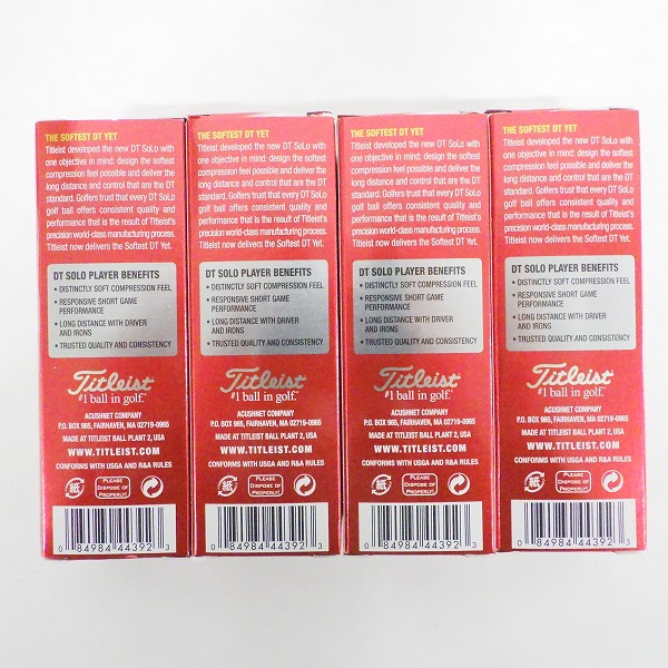 実際に弊社で買取させて頂いた【未使用】Titleist/タイトリスト DT SOLO ゴルフボール ホワイト 1ダースの画像 3枚目