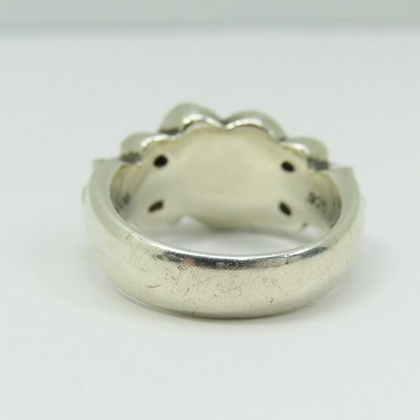 実際に弊社で買取させて頂いたCHROME HEARTS/クロムハーツ フローラルクロスハートリング 18号の画像 3枚目