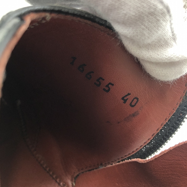 実際に弊社で買取させて頂いたMAGNANNI/マグナーニ クインクラシコ別注 オパンケ製法 サイドジップ レザー シューズ 16655/40の画像 5枚目