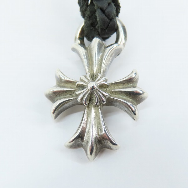 実際に弊社で買取させて頂いたCHROME HEARTS/クロムハーツ ダブルCHプラス クロス チャーム ネックレス w/レザーブレードの画像 1枚目