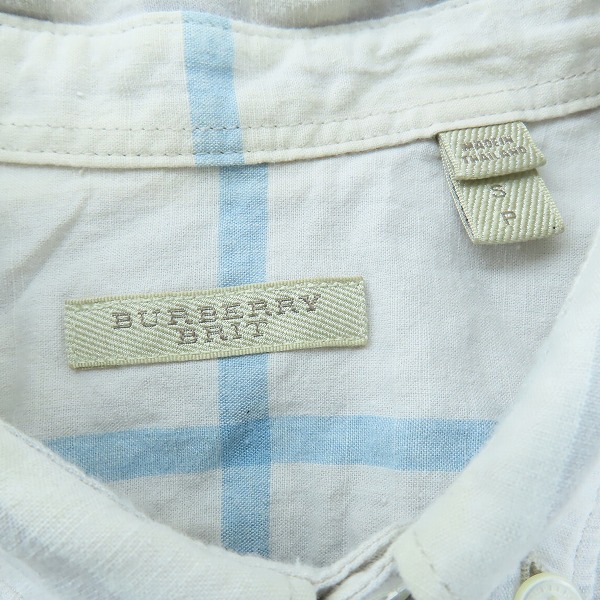 実際に弊社で買取させて頂いたBURBERRY BRIT/バーバリーブリット チェック柄半袖シャツ Sの画像 2枚目