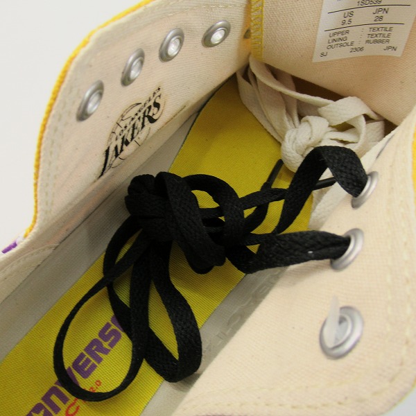 実際に弊社で買取させて頂いた【未使用】CONVERSE/コンバース ALL STAR NBA OX LAL オールスター レイカーズ 1SD539 28.0の画像 6枚目
