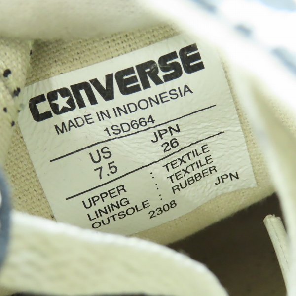 実際に弊社で買取させて頂いたCONVERSE/コンバース ALL STAR TREKWAVE OX/オールスター トレックウェーブ 厚底 スニーカー 1SD664 26の画像 5枚目