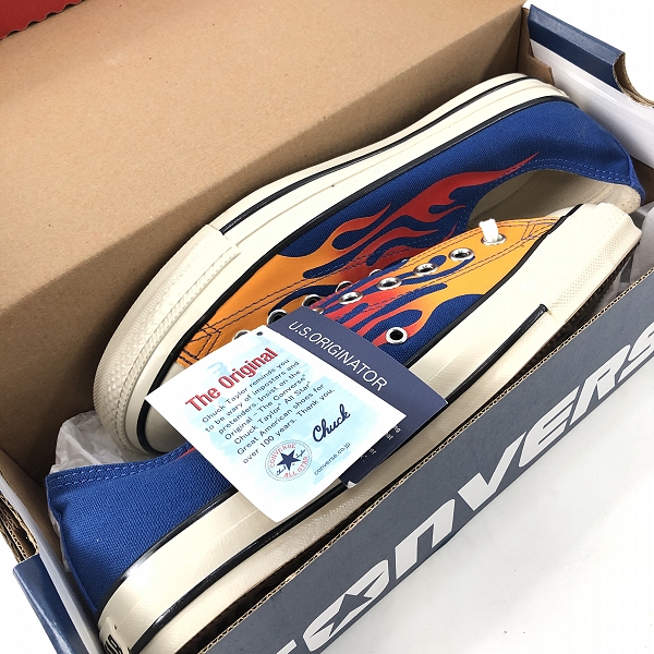 実際に弊社で買取させて頂いた【未使用】CONVERSE/コンバース ALL STAR US IGNT OX/オールスター イグナイト フレイムパターン 1SD742/27の画像 7枚目