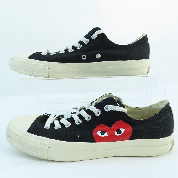 実際に弊社で買取させて頂いたPLAY COMME des GARCONS×CONVERSE/プレイ コムデギャルソン×コンバース オールスター ブラック/1CK712/28.0の画像 3枚目