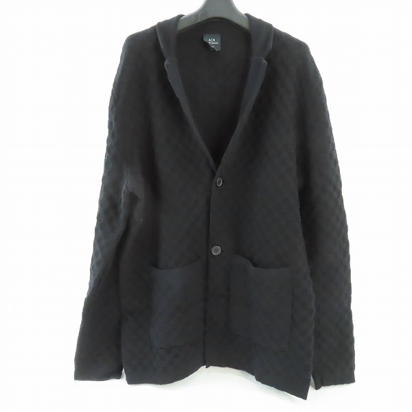 実際に弊社で買取させて頂いたARMANI EXCHANGE/アルマーニエクスチェンジ 市松模様 カーディガン XL