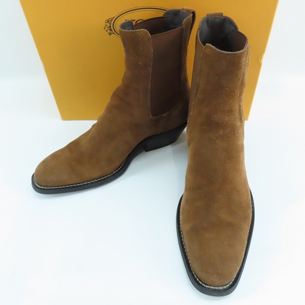 実際に弊社で買取させて頂いたTOD'S/トッズ スエード サイドゴアブーツ ブラウン/5