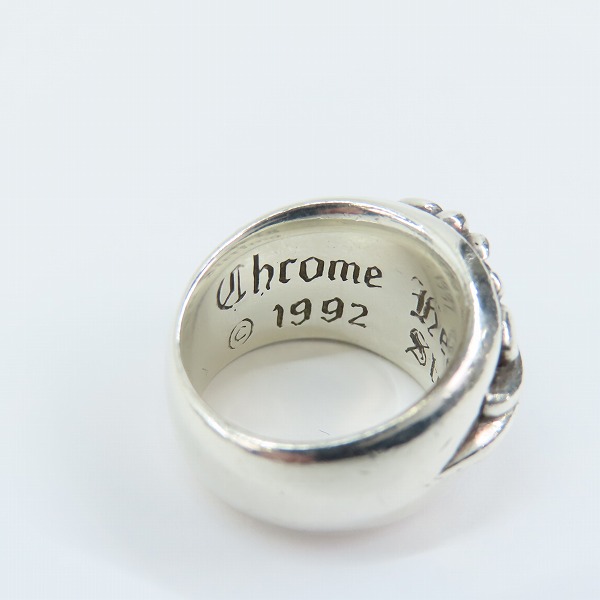 実際に弊社で買取させて頂いたCHROME HEARTS/クロムハーツ FLRL CRS/クロムハーツ フローラルクロスリング/9-9.5号の画像 6枚目