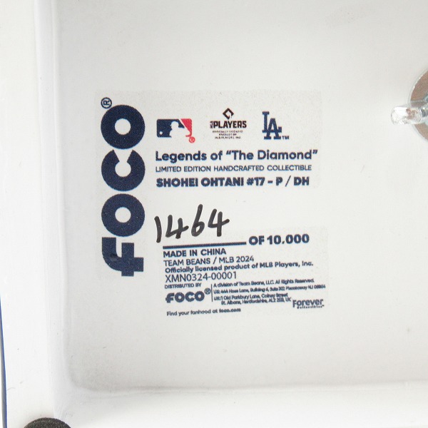 実際に弊社で買取させて頂いたFOCO BIG HEADS MLB PLAYERS ロサンゼルス ドジャース ＃17 大谷 翔平 ボブルヘッド フィギュアの画像 3枚目