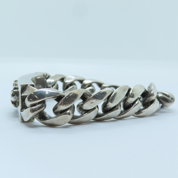 実際に弊社で買取させて頂いたCHROME HEARTS/クロムハーツ フローラルクロス ID ブレスレット/クラシックチェーン 13リンクの画像 2枚目