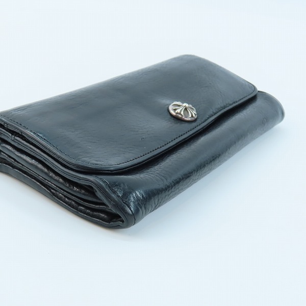 実際に弊社で買取させて頂いたCHROME HEARTS/クロムハーツ JUDY/ジュディ ヘビーレザー ロングウォレット クロスボタン/長財布の画像 2枚目