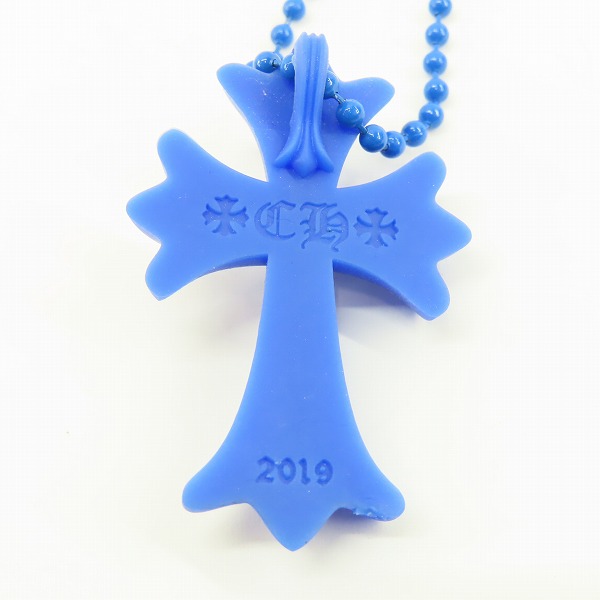 実際に弊社で買取させて頂いた【レシート付】CHROME HEARTS/クロムハーツ スモールCHクロス シリコン ブルーの画像 2枚目