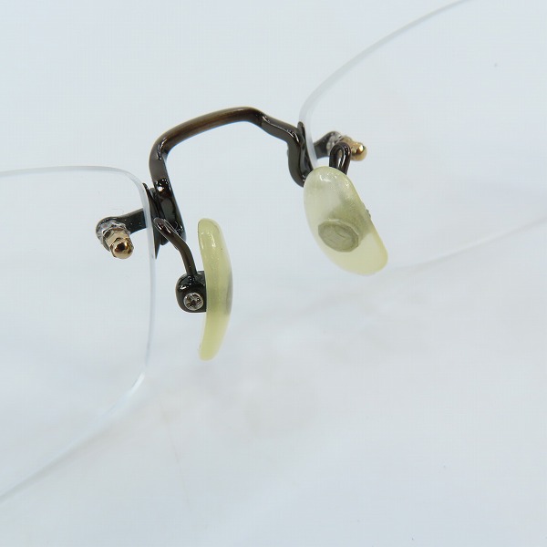 実際に弊社で買取させて頂いた999.9/フォーナインズ リムレス/スクエア型 度入り 眼鏡/メガネフレーム/アイウェア TW-10Tの画像 3枚目