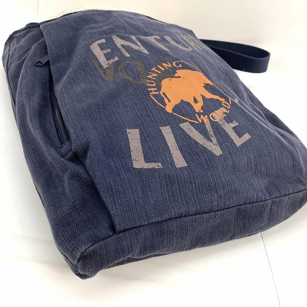 実際に弊社で買取させて頂いたHUNTING WORLD/ハンティングワールド ロゴ/総柄 リバーシブル ショルダーバッグの画像 4枚目