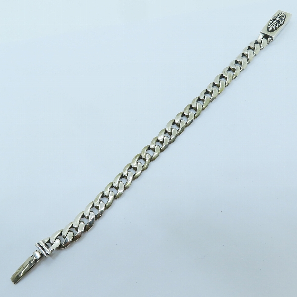 実際に弊社で買取させて頂いたCHROME HEARTS/クロムハーツ クラシック ミニIDブレスレット フローラルクロス 24リンクの画像 9枚目