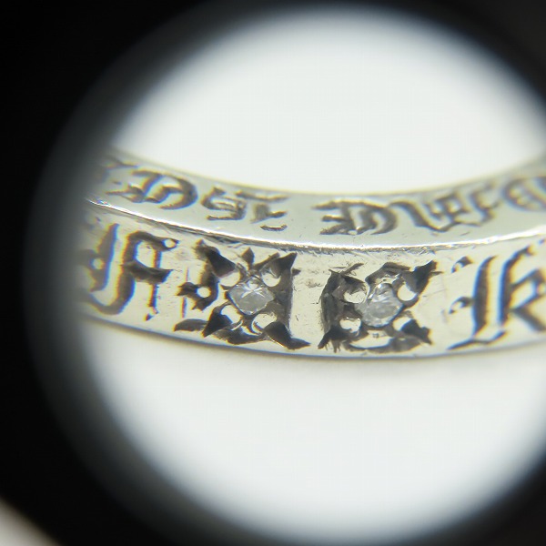 実際に弊社で買取させて頂いた【インボイス原本】CHROME HEARTS/クロムハーツ 3mm スペーサーリング FUCK YOU ｗ/2ダイヤ/8号の画像 6枚目