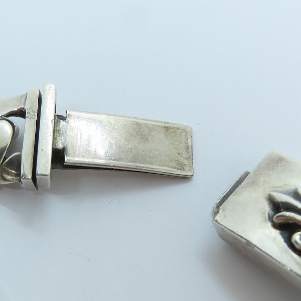 実際に弊社で買取させて頂いたCHROME HEARTS/クロムハーツ フローラルクロス ID ブレスレット/クラシックチェーン 13リンクの画像 7枚目