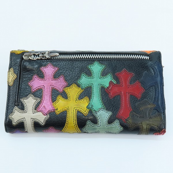 実際に弊社で買取させて頂いたCHROME HEARTS/クロムハーツ WAVE/ウェーブ ウォレット マルチ クロスセメタリーパッチの画像 1枚目