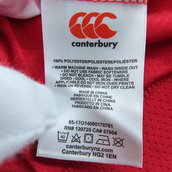 実際に弊社で買取させて頂いた(1)【未使用】CANTERBURY/カンタベリー ブリティッシュ＆アイリッシュ ライオンズ ラグビー Tシャツ QA004733/Sの画像 3枚目