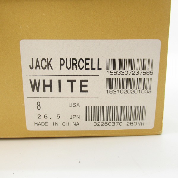 実際に弊社で買取させて頂いた【未使用】CONVERSE/コンバース ジャックパーセル ホワイト スニーカー 32260370/26.5の画像 8枚目