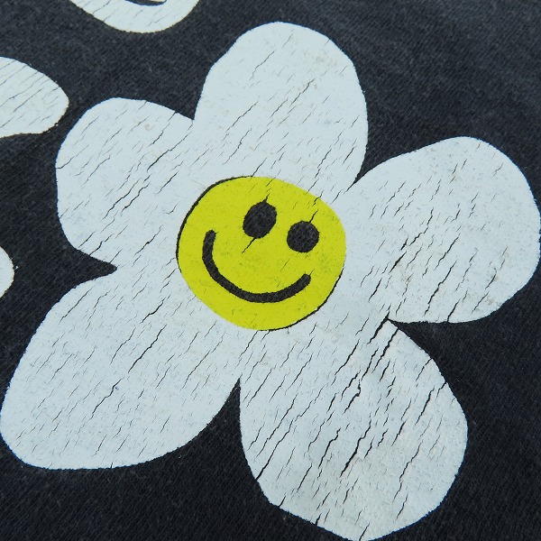 実際に弊社で買取させて頂いた【未使用】READYMADE/レディメイド 24AW SS T-SHIRT PEACE/ダメージ加工 プリントTシャツ RE-CO-BK-00-00-280/ XXLの画像 8枚目