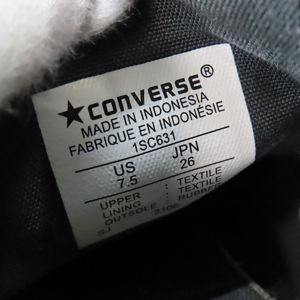 実際に弊社で買取させて頂いたCONVERSE/コンバース ALL STAR GOLDZIP HI/ハイカットスニーカー 1SC631/26の画像 5枚目