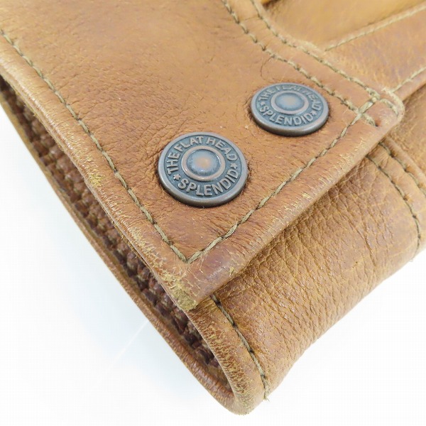 実際に弊社で買取させて頂いたTHE FLAT HEAD/ザ フラットヘッド レザージャケット/ライダース 鹿革 スナップボタン/40の画像 7枚目