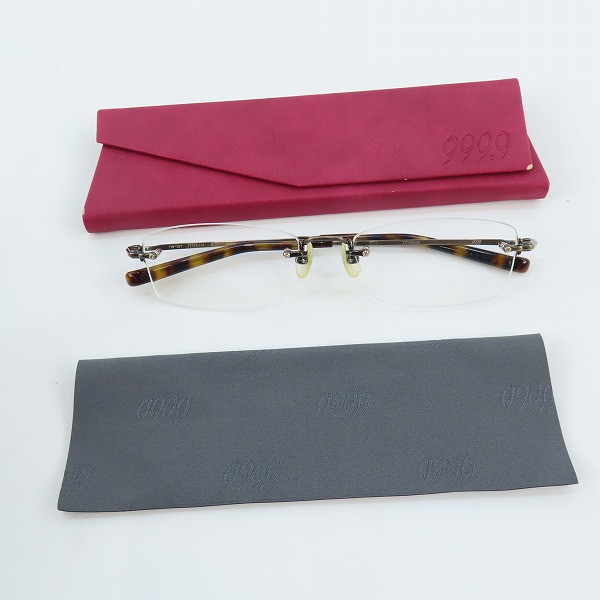 実際に弊社で買取させて頂いた999.9/フォーナインズ リムレス/スクエア型 度入り 眼鏡/メガネフレーム/アイウェア TW-10Tの画像 6枚目