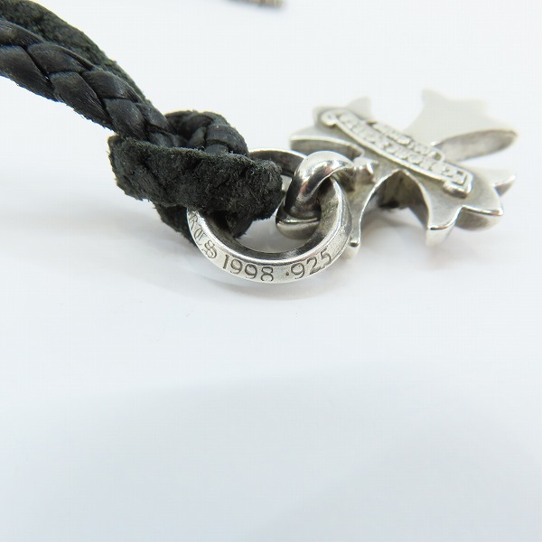 実際に弊社で買取させて頂いたCHROME HEARTS/クロムハーツ ダブルCHプラス クロス チャーム ネックレス w/レザーブレードの画像 7枚目