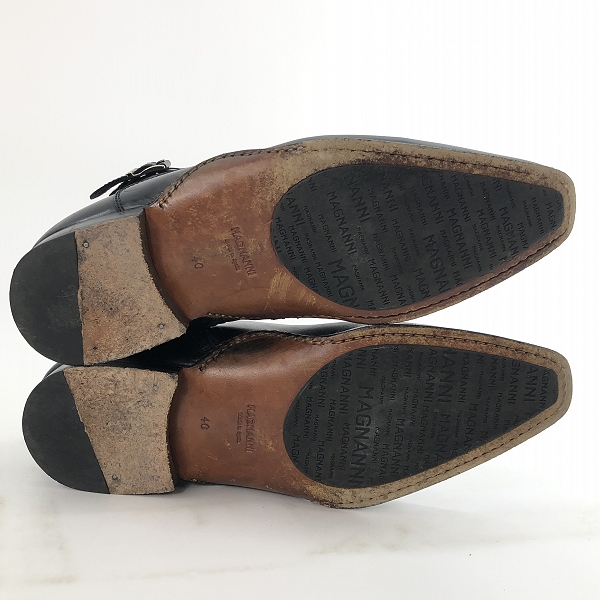 実際に弊社で買取させて頂いたMAGNANNI/マグナーニ クインクラシコ別注 オパンケ製法 サイドジップ レザー シューズ 16655/40の画像 2枚目