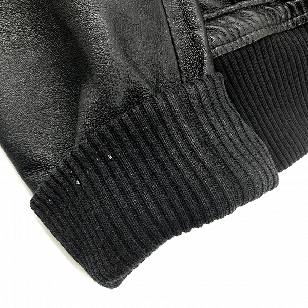 実際に弊社で買取させて頂いたHYSTERIC GRAMOUR/ヒステリックグラマー ピッグレザー リブブルゾン/レザージャケット 4LB-1283/Lの画像 5枚目