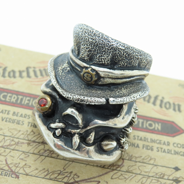 実際に弊社で買取させて頂いた【ギャラ付】STARLINGEAR/スターリンギア 2021 ハロウィン Mr.ハイド コパーシガー Sギアロゴ リング/ガーネット 20.5-22号