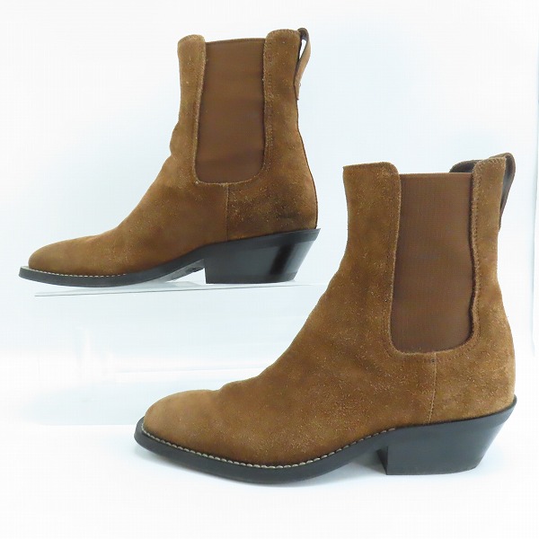 実際に弊社で買取させて頂いたTOD'S/トッズ スエード サイドゴアブーツ ブラウン/5の画像 3枚目