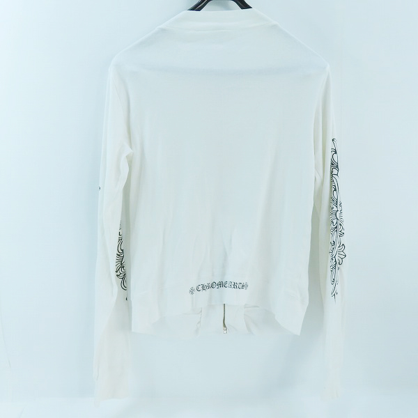 実際に弊社で買取させて頂いたCHROME HEARTS/クロムハーツ フローラルクロスプリント ダガージップアップ カーディガン/カットソー レディース/L の画像 1枚目