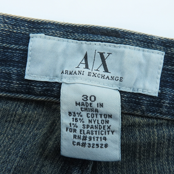 実際に弊社で買取させて頂いたARMANI EXCHANGE/アルマーニエクスチェンジ ストレートデニム パンツ/30の画像 2枚目