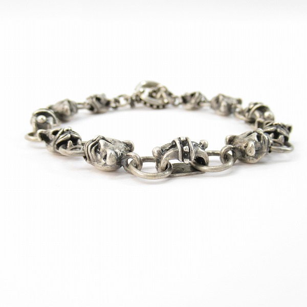 実際に弊社で買取させて頂いたROYAL ORDER/ロイヤルオーダー ブルドッグリンクチェーン Tバー ブレスレットの画像 1枚目