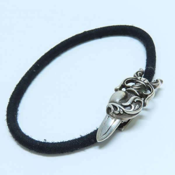 実際に弊社で買取させて頂いたCHROME HEARTS/クロムハーツ ダガーハート コンチョ ヘアゴム/ヘアバンド