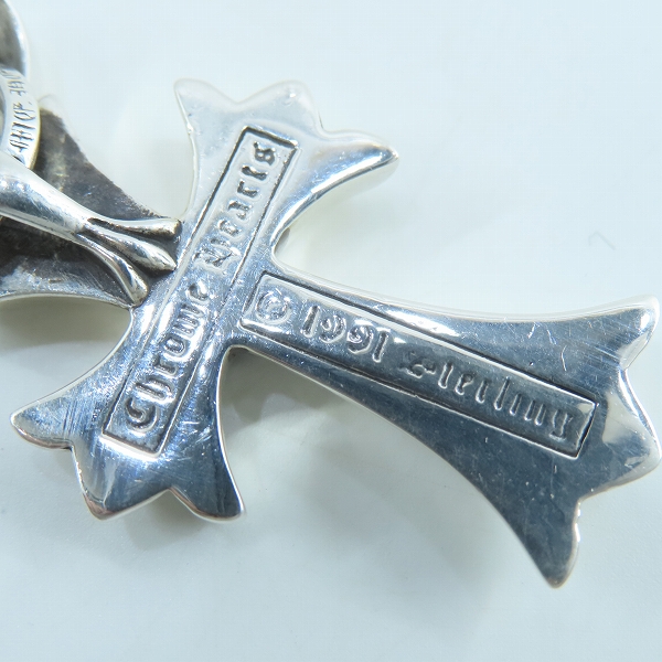 実際に弊社で買取させて頂いたCHROME HEARTS/クロムハーツ CH CRS SML W/BALE P/D/スモールCHクロスベイル パヴェダイヤ/アフターダイヤの画像 5枚目