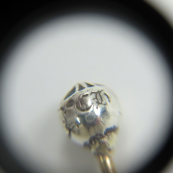 実際に弊社で買取させて頂いたCHROME HEARTS/クロムハーツ STUD CRS BALL MINI/スタッド クロスボールミニ ピアスの画像 5枚目