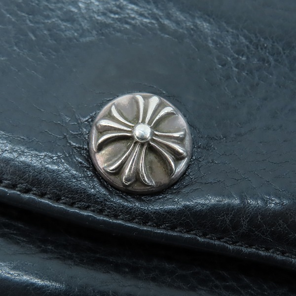 実際に弊社で買取させて頂いたCHROME HEARTS/クロムハーツ JUDY/ジュディ ヘビーレザー ロングウォレット クロスボタン/長財布の画像 5枚目