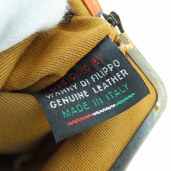 実際に弊社で買取させて頂いたIL BISONTE/イルビゾンテ レザー ガマ口財布/コインパースの画像 4枚目