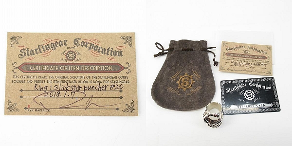 実際に弊社で買取させて頂いた【ギャラ付】STARLINGEAR/スターリンギア スリックスター パンチャー リング 17.5-19号の画像 9枚目