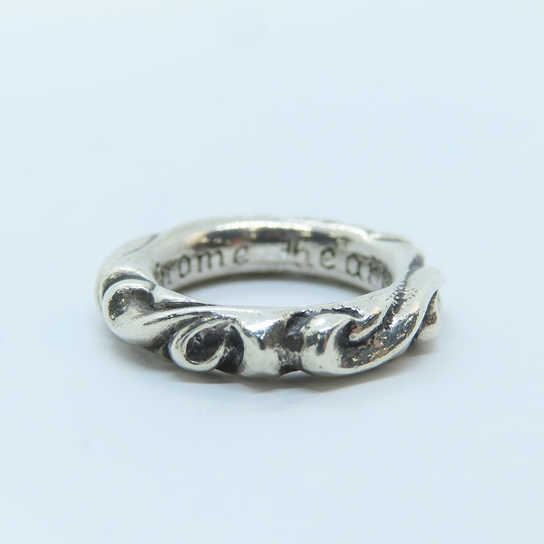 実際に弊社で買取させて頂いたCHROME HEARTS/クロムハーツ スクロールバンドリング 6.5号の画像 3枚目