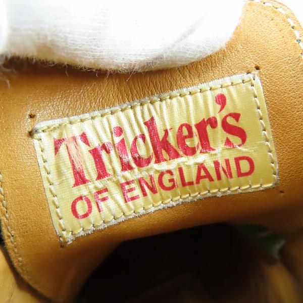 実際に弊社で買取させて頂いたTrickers/トリッカーズ MOLTON モールトン カントリーブーツ ウイングチップ グリーン M2508/8の画像 6枚目